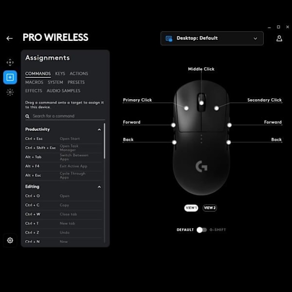 Gamingmus - Trådlös - LOGITECH G - Pro - Svart Svart