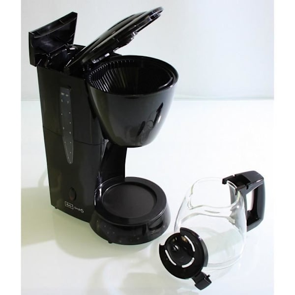 Melitta Single 5 filter kaffebryggare - Svart - 5 koppar - 650W Svart