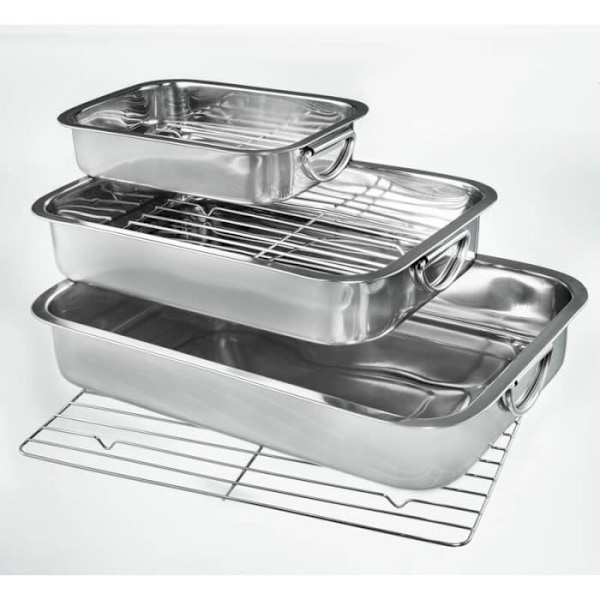 Multifunktionell ugnsgrill, stor, 40,5 x 28 cm med nätinsats