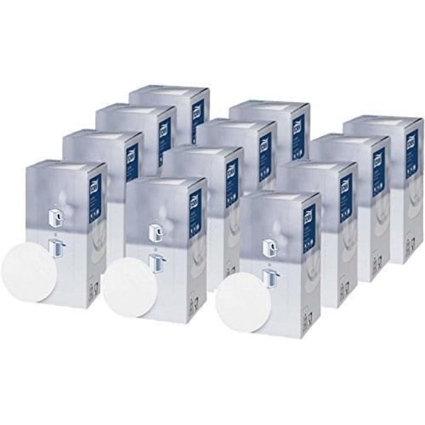 Underlägg - Tork - Avancerat - Vit - 8 lager - Set med 12 förpackningar - 3000 enheter Vit