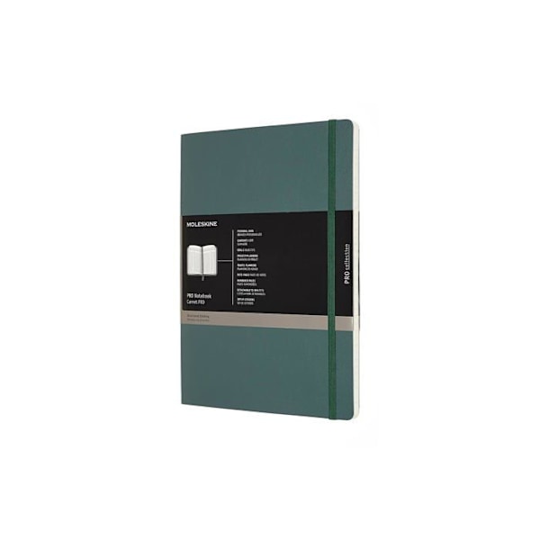 Moleskine - MS-620848 - Noter Professional XL (19x25 cm), mjuk omslag, skogsgrön, 192 sidor, grön