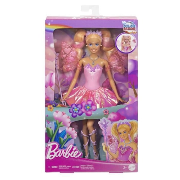 Barbie-flicka med vingar och kläder med färgförändring Flerfärgad