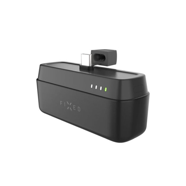 Fast - Externt batteri (FIXZEN-5PL-BK) - Typ-C, kompakt design, PD20W, 5000 mAh - Svart