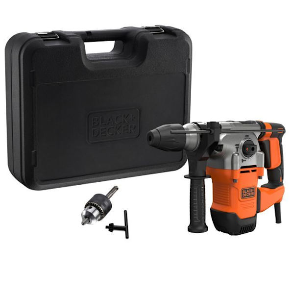 Kombihammare - BLACK + DECKER - BEHS03K-QS - 1250 Watt - 3,7 Joule - SDS-Plus Orange