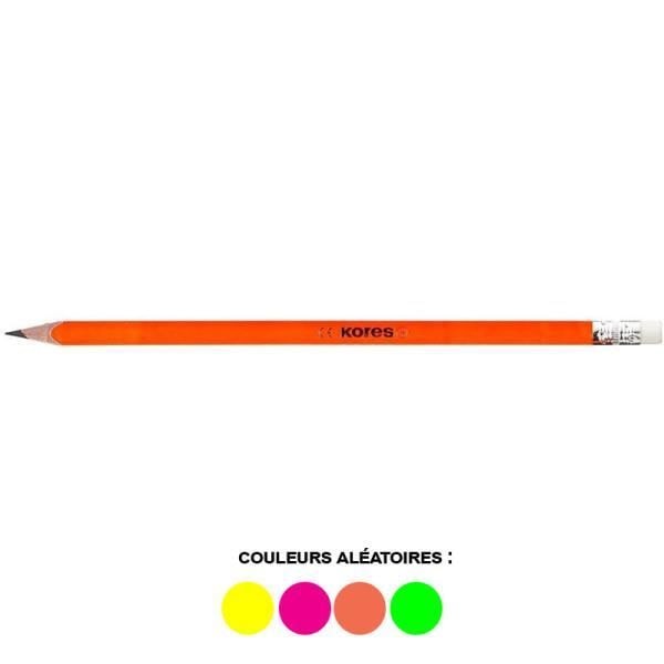 Grafitpenna - HB - Suddgummi - Fluorescerande triangulär kropp - Kores