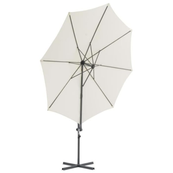 Fribärande parasoll med stålstång Sand 300 cm -BOHU