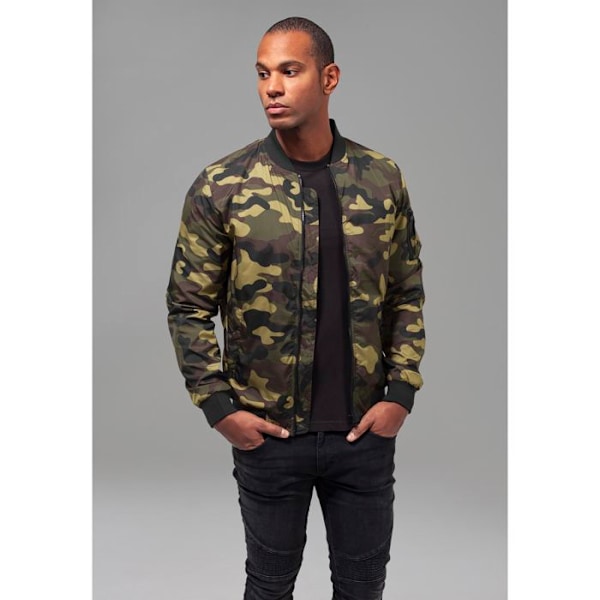 Parka - URBAN CLASSICS - Lätt Camo Bomber - Grön - Unisex - Vuxen militär- jag