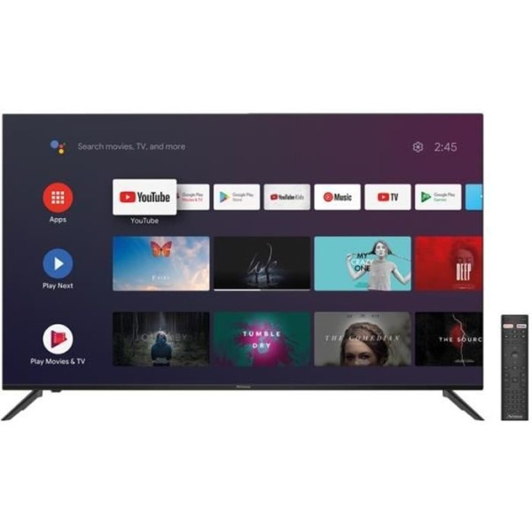 STARK - UHD TV, Android, 139 cm skärm, 50'', Triple Tuners (DVB-T2-S2-C), WiFi, Dolby Digital, Netflix, YouTube, Google Assist.