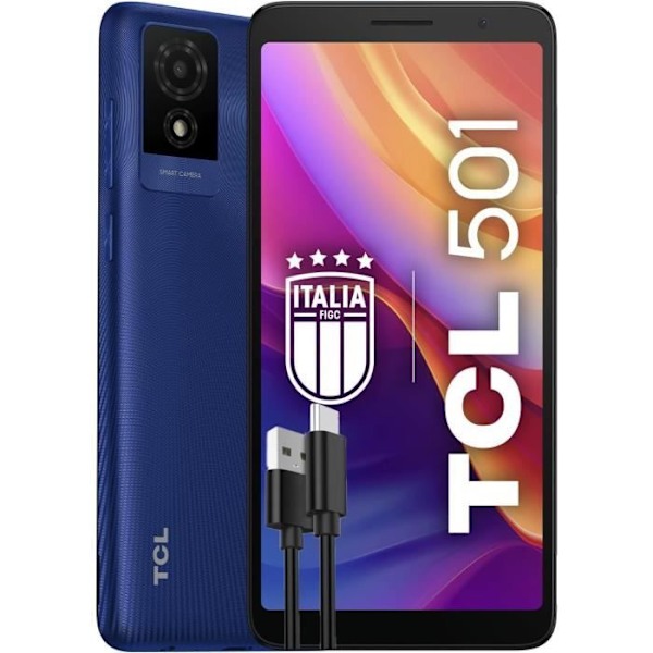 Smartphone 4G TCL 501 - 32 Go - Android 14 Go Edition - Blå Isberg