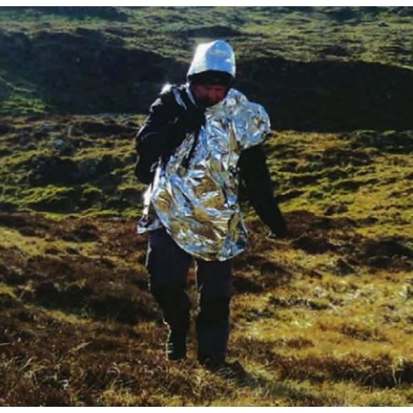 Poncho överlevnadstäcke - BCB - Ultrakompakt - Vattentät - Reflekterande - Lätt