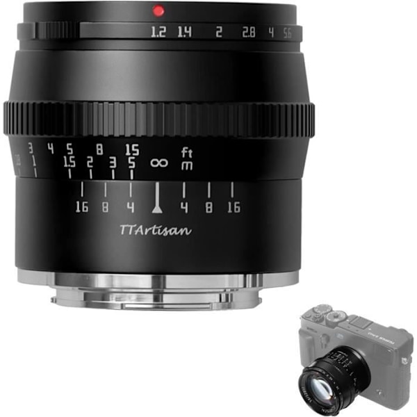 Mål - TTArtisan - APS-C F1.2 50 mm - Fuji X-fäste - Manuell Fokusering - Lätt 336 g