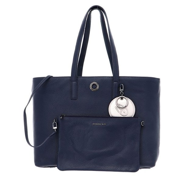 Sachs shopper - MANDARINA DUCK - Mellow Leather Shopper - Kalvskinn - Blå - 37x28x10 cm blå