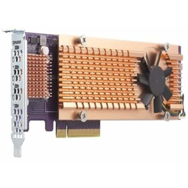 Lagringskontroller - QNAP - QM2-4P - PCIe 3.0 x8 - Lågt profil - SSD M.2