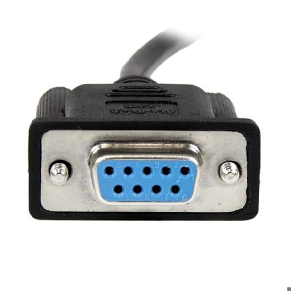 DB9 RS232 seriell nollmodemkabel - STARTECH.COM - 1 m - hona / hona - svart
