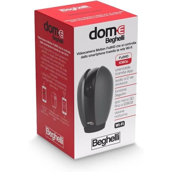 Övervakningskamera - Beghelli - Dom-e - WiFi - Nattvision - Rörelsesensor