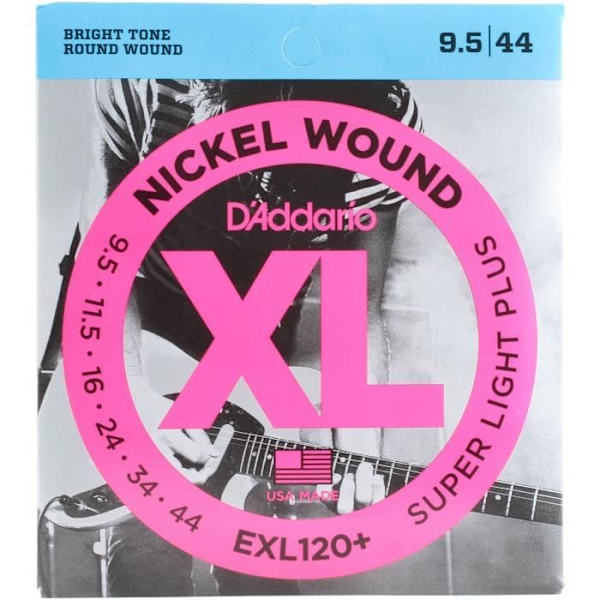 DADDARIO EXL120PLUS Nickel elgitarrsträngsats - Suplight plus - 0095-44
