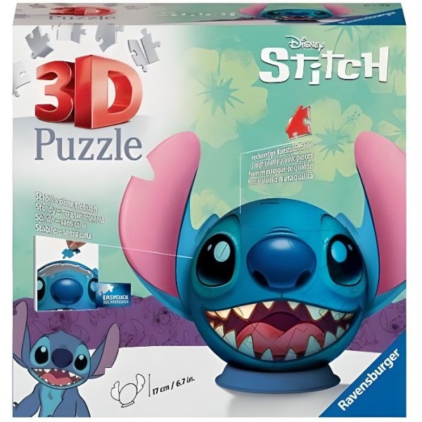 3D Ball Disney Stitch Puzzle - 6 år och uppåt Ravensburger -11574