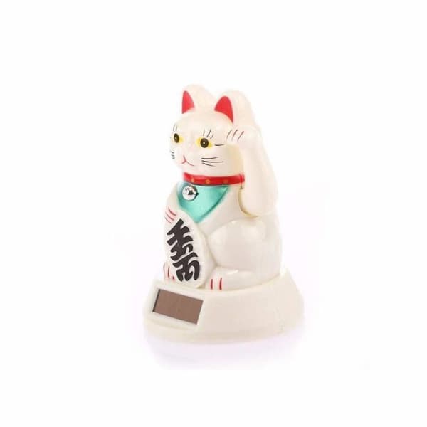 Staty - statuett Lachineuse - 3214 - Maneki Neko Katt Japanesisk - Rörlig Arm - Solenergi