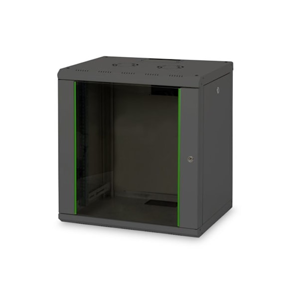 Digitus DN-19 12-U - Väggmonteringslåda (120 V) - väggmonterbar - svart, RAL 9005 - 12U - 19"