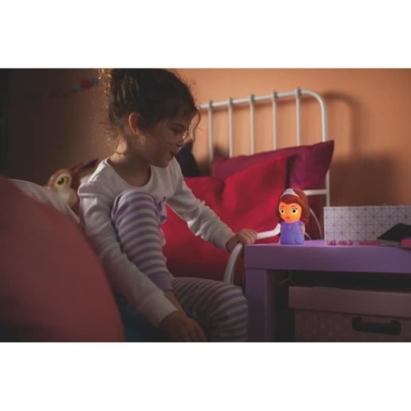 DISNEY - Bärbar batteridriven nattlampa Softpal LED Princess Sofia H12,5cm