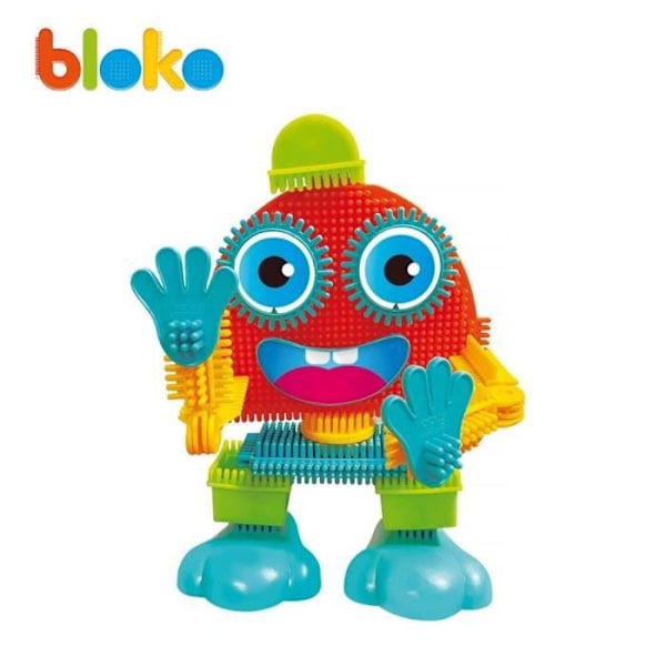 Mr Bloko Box - 50 Blokos med animerade ögon och munnar - 1st Age Construction Game - Leksak från 12 månader - BLOKO 503672 Mång