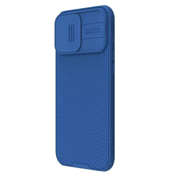Telefonfodral - NILLKIN - CamShield Pro - iPhone 16 Pro Max - Blå - Förstärkt skydd Blå