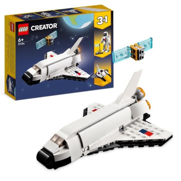 LEGO® Creator 3-i-1 31134 rymdfärja, astronaut minifigurleksak med rymdskepp, barn 6 år gamla