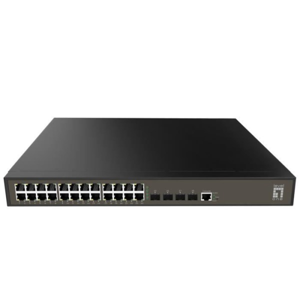 L2+ Gigabit Ethernet-hanterad nätverksswitch - LEVELONE GEL-2871 Svart
