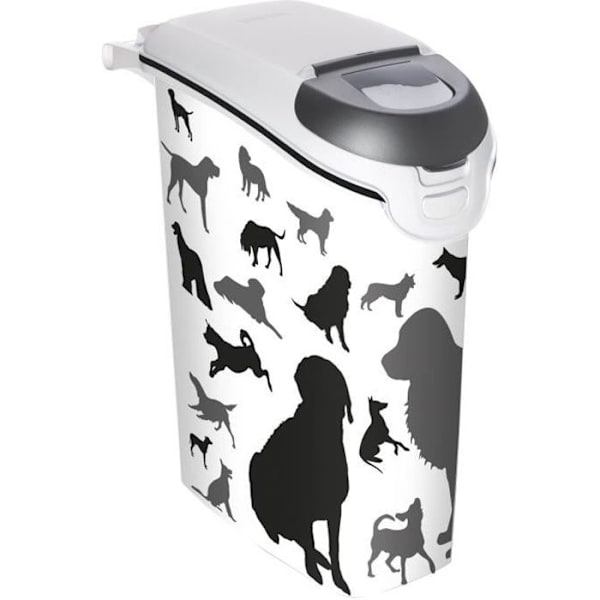 Kibble container - CURVER - 10kg - Stapelbar - Vit - För hundar Vit