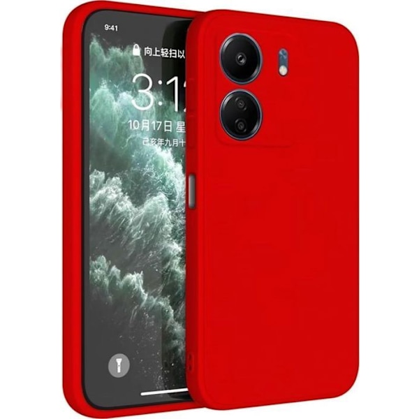 Coque telefon - bumper telefon Forcell Coque SOFT för XIAOMI Redmi 13C / POCO C65 röd