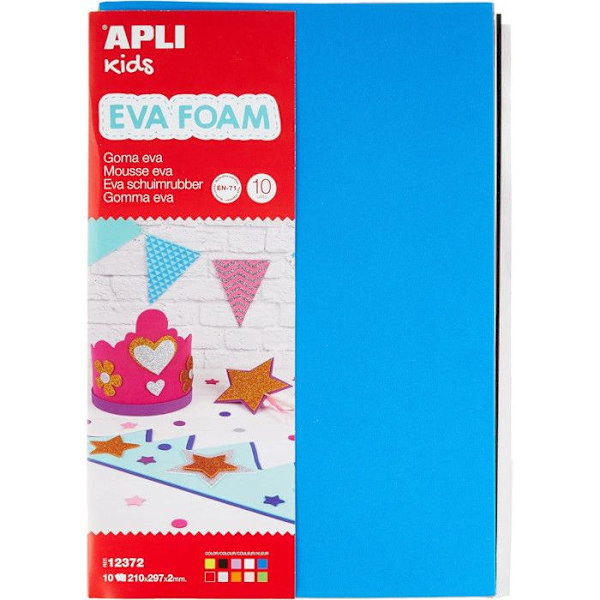 Mousse i gummi - AGIPA - 300 x 200 mm - 10 ark - Tjocklek 2 mm - Blandade färger Svart vit
