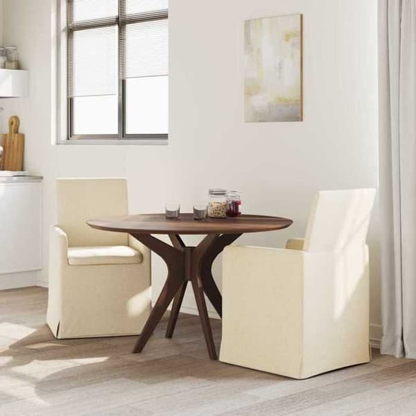 Vidaxl matstolar 2 st Creme 57 x 67 x 95 cm tyg