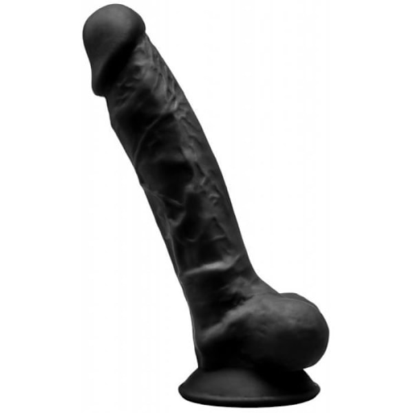 Double Density Black Realistic Dildo N 1 - 17,5 cm