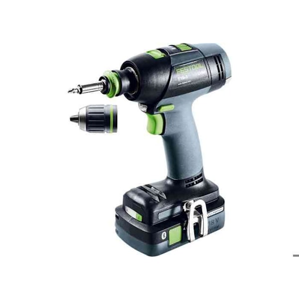 18V T18+3HPC 4.0 I-Plus borrskruvmejsel + 2 4Ah batterier + laddare + Systainer SYS3 - FESTOOL - 576446