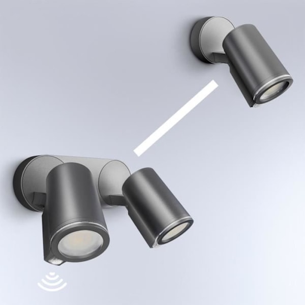 Utomhus LED-strålkastare med STEINEL Spot DUO Sensor Connect Bluetooth 14.6W 3000K - Antracit Grå