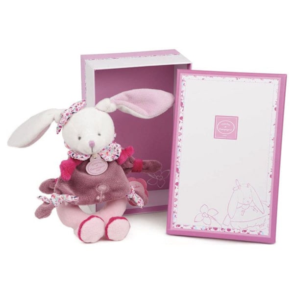 Cherry Rattle The Rabbit - DOUDOU ET COMPAGNIE - Generation Doudou Collection - Rosa - 19cm Hallon