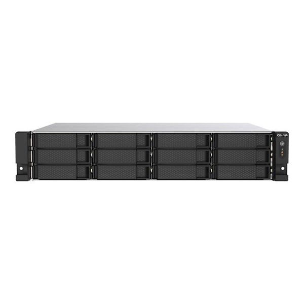 QNAP TS-1273AU-RP-8G 12-fack 12-fack rackmonterad NAS AMD Ryzen V1000 series V1500B 4C/8T 2.2GHz 8GB DDR4 RAM 2x2.5GbE LAN tillval