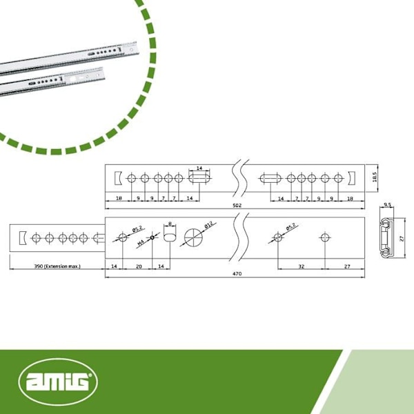 Kompass - rutschbana - rutschbana - ställ Amig - 6604