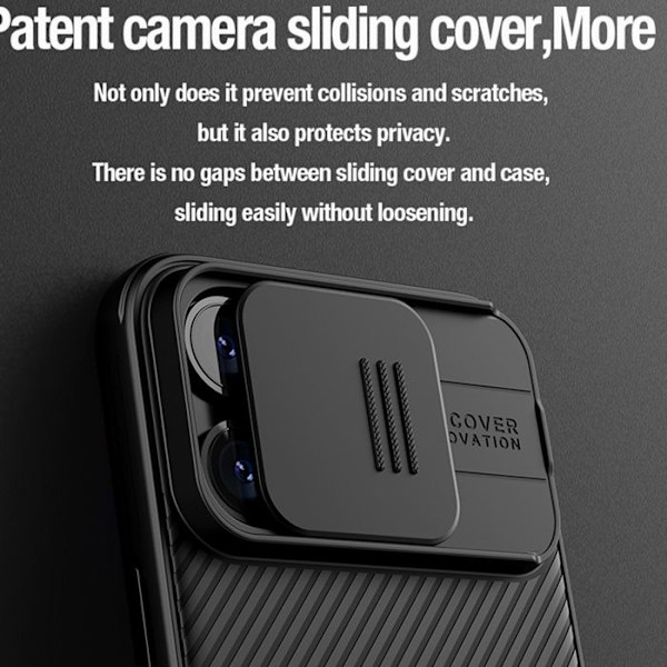 Hård, magnetisk fodral för iPhone 15 Pro Max CamShield PRO Nillkin Svart Svart