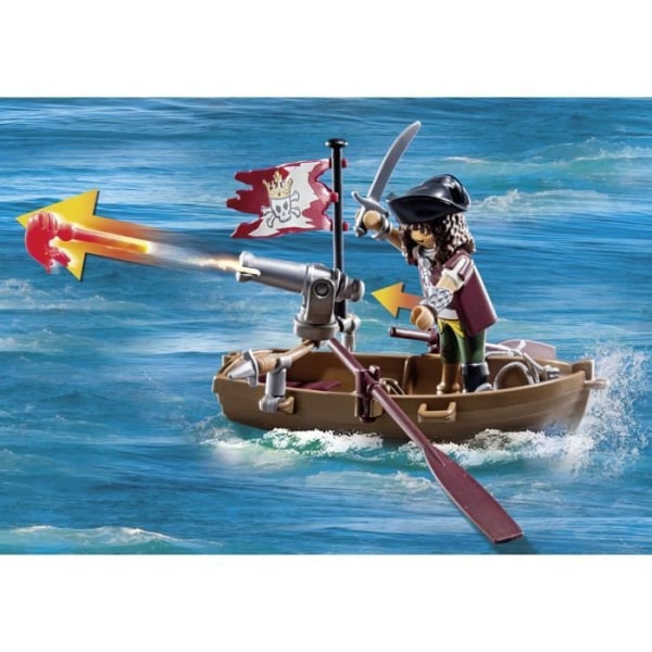 PLAYMOBIL - Pirat med jättebläckfisk - Pirater - Kanon - 44 stycken - Från 4 år
