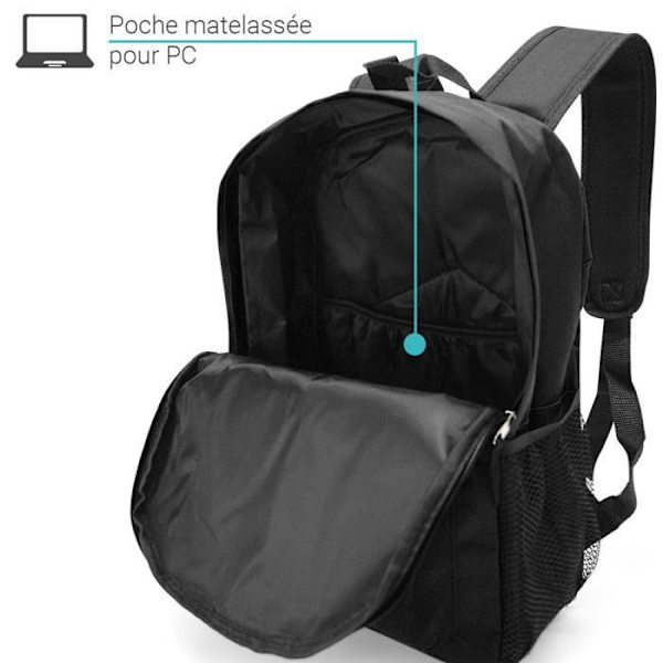 WAYTEX 15,6 tum laptop ryggsäck - Svart - Polyester - Dragkedja