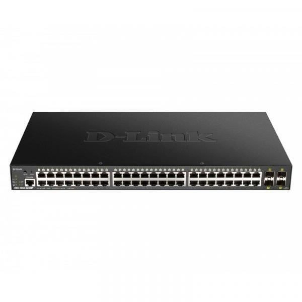 D-Link DGS-1250-52XMP/E nätverksswitch - 48 PoE-portar - 4 SFP+ 10G-portar - Hårdvaruversion A1