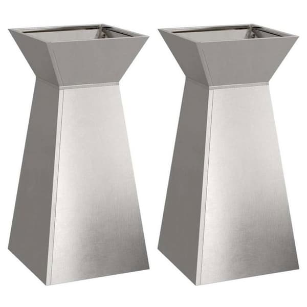 Cache-pot Vidaxl Pelarplanter 2 st Silver 35 x 35 x 73 cm