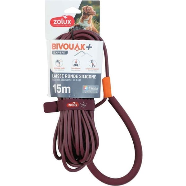 Röd silikonrundslang Bivouak 15 m Röd