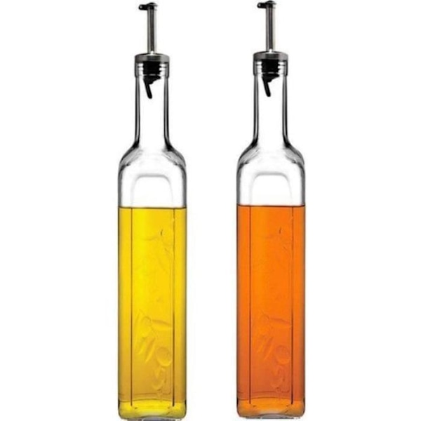 Pasabahce hemmagjord olje- och vinägerdispenser, kapacitet 500 ml glasset om 2 Transparent
