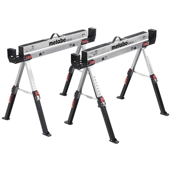Fällbar stöd - METABO - MAB 82 - Stål - Pack av 2 - 590 kg kapacitet