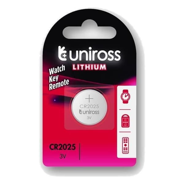 Pack med 1 Lithiumbatteri CR2025, 3V