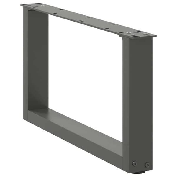 vidaXL U-formade soffbordsben 2 stycken Antracit 70 x (30-31) cm Stål 4013146