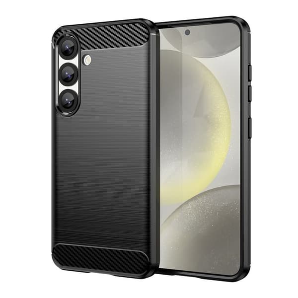 Mjuk silikonfodral för Xiaomi Redmi Note 14S Carbon Case - svart