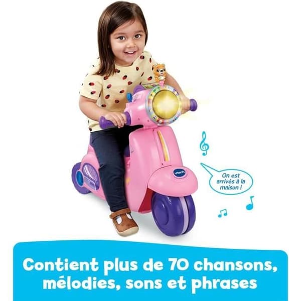 VTech - Interaktiv 3-i-1 Scooter i Rosa Ros